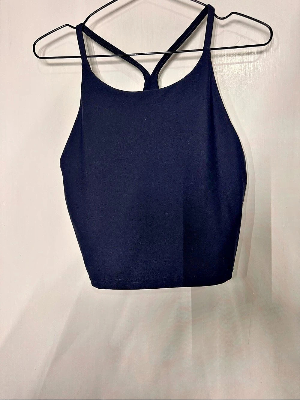 Old Navy PowerSoft Light Support Built-In Bra Tank Active Tank Black Large